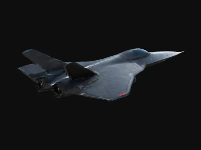 3D model for A futuristic terminator style stealth aircraft with landing gear