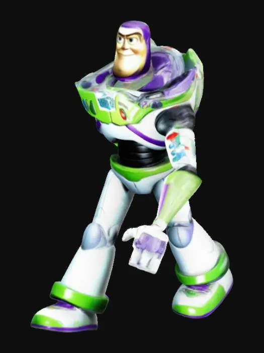 3D model for Realistic symmetrical Buzz Lightyear, Doing T-Pose, arms out to sides,