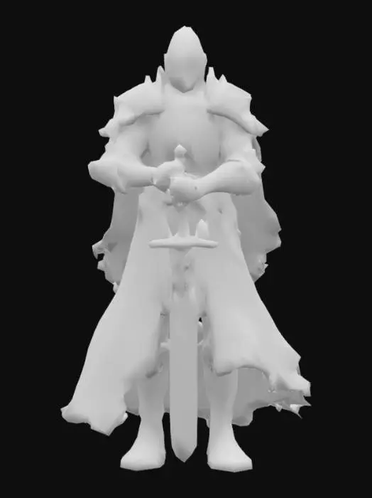 3D model for White Templar Knight