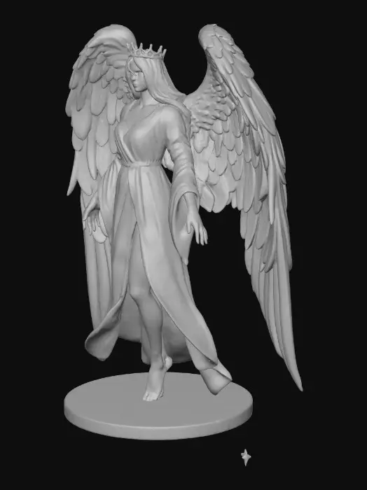 3D model for Fallen Golden Ember Angel, #villain#