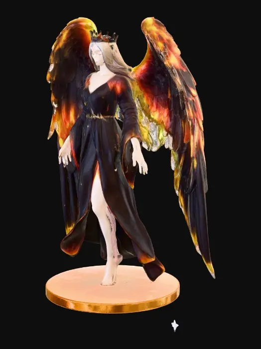 3D model for Fallen Golden Ember Angel, #villain#