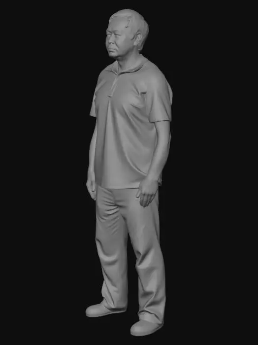 3D model for Portrait of a Man in a Blue Striped Shirt