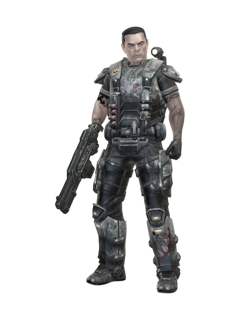 Weapon at the ready, still rig-friendly