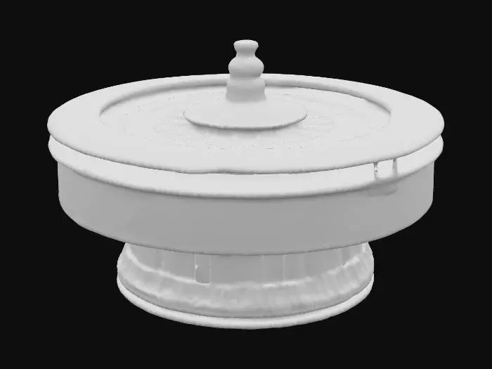 3D model for A realistic casino roulette table with a polished wooden base, deep green felt surface, and clearly marked numbered grid in red, black, and green. At one end sits a smooth, glossy roulette wheel with alternating red and black pockets, a single green zero, and a shiny metal spindle. Include small stacks of colorful casino chips neatly arranged on the felt and soft warm lighting reflecting off the wood and metal.