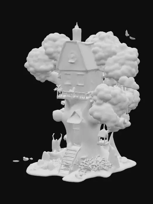 3D model for Treehouse Island Retreat