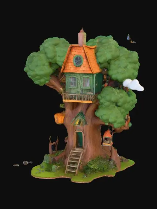 3D model for Treehouse Island Retreat