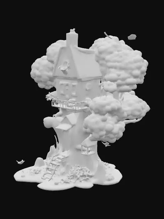 3D model for Treehouse Island Retreat