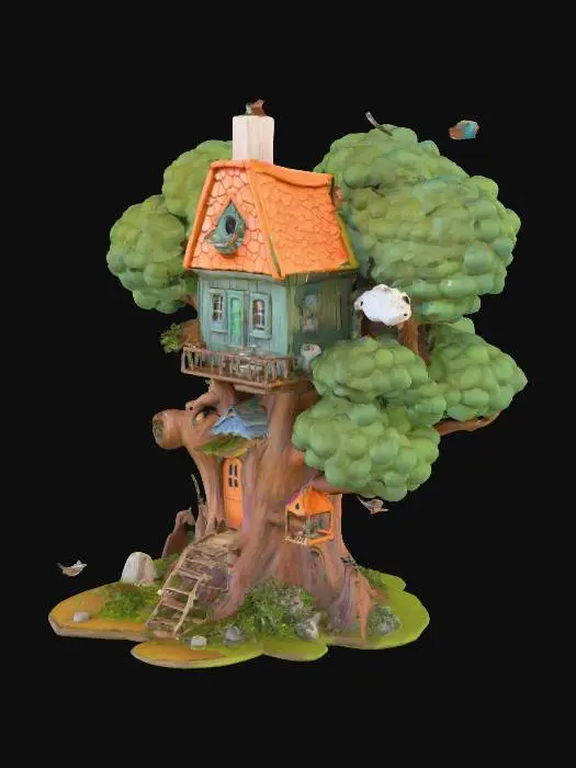 3D model for Treehouse Island Retreat