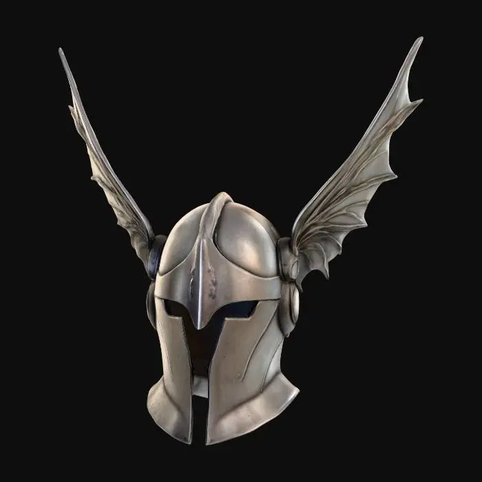 3D model for Winged Helmet on Stone Floor
