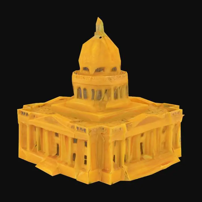 3D model for [Wisconsin] The State Capital building made of sharp cheddar cheese, #AroundTheWorld#
