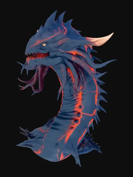 3D model for Abyssal sea Serpent