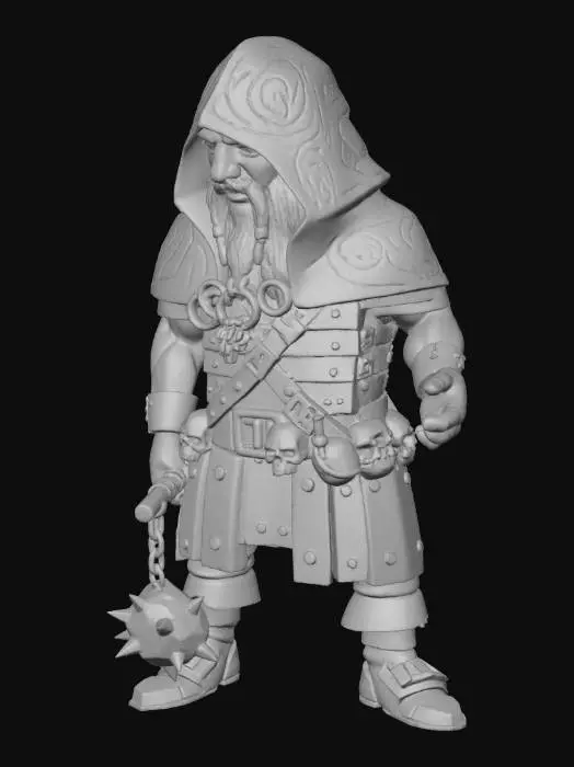 3D model for Dark Hooded Warrior