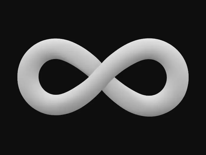 3D model for black infinity sign