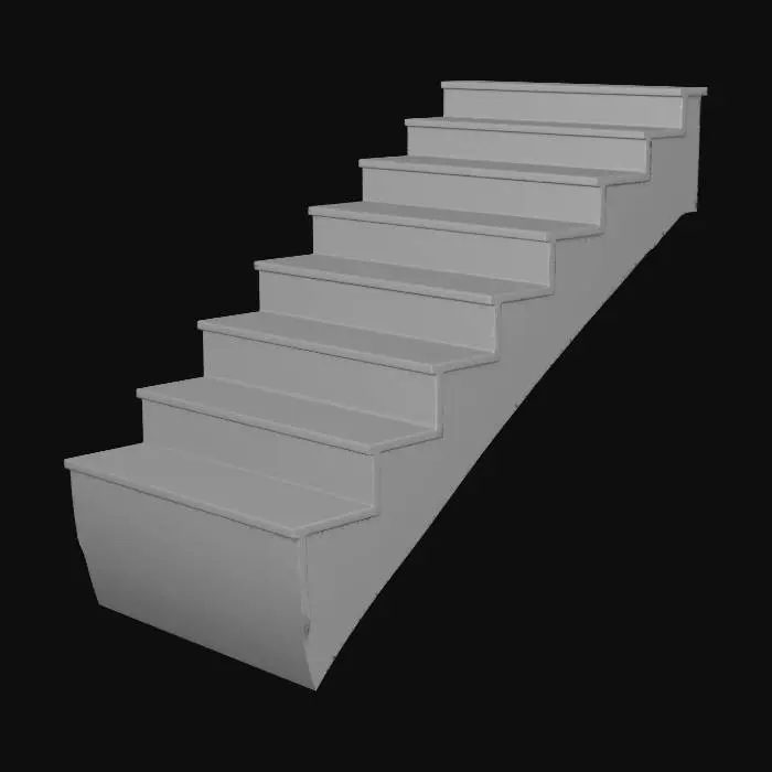3D model for Wooden Staircase