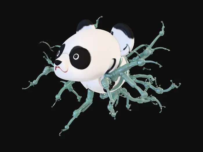 3D model for neuron，panda，machinery