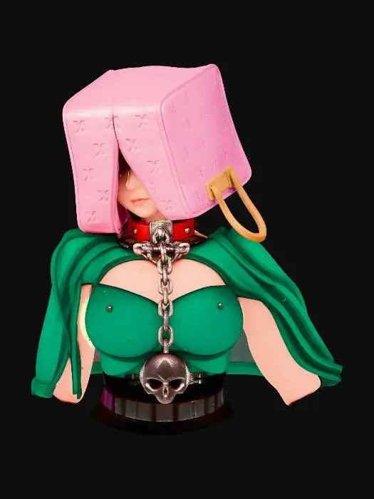 3D model for Anime Pink Cube Bag Head