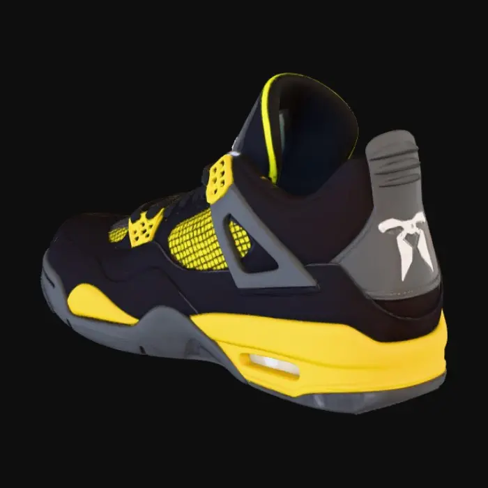 3D model for Jordan 4s thunder yellow and black