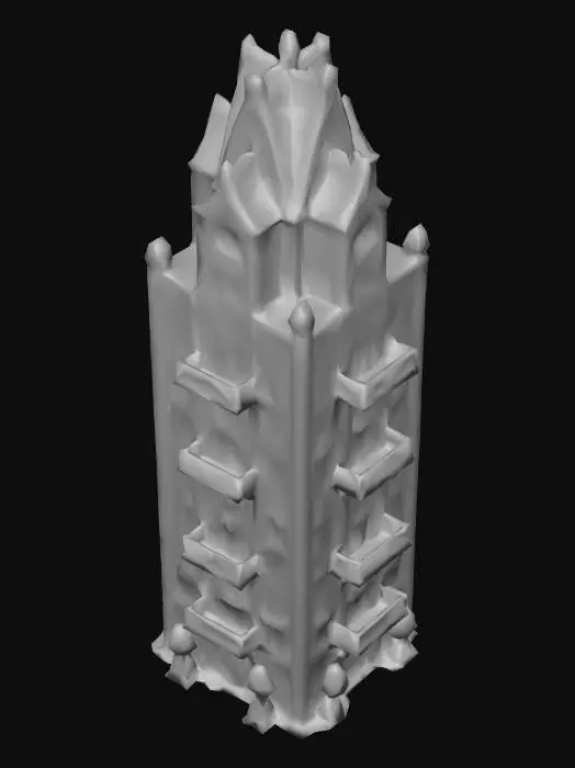 3D model for art nouveau building, house around the year 1900