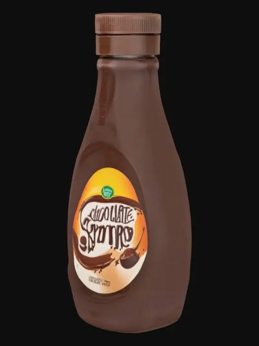 3D model for 
single plastic bottle of chocolate syrup