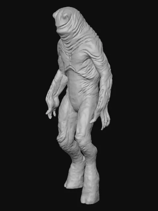 3D model for Mystery Creature in a Colorful Room