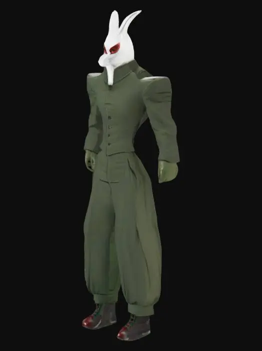 3D model for Midnight Hare Warrior