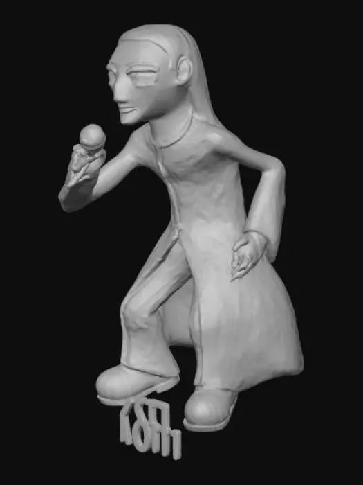 3D model for Rock Performer Illustration