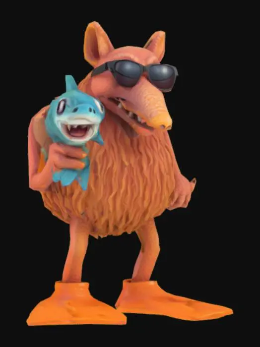 3D model for Beach-Ready Armadillo