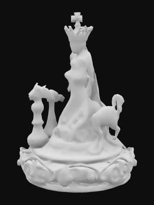 3D model for Chess super queen fhoudebert chesstraps camel chess amazon knight abstract
