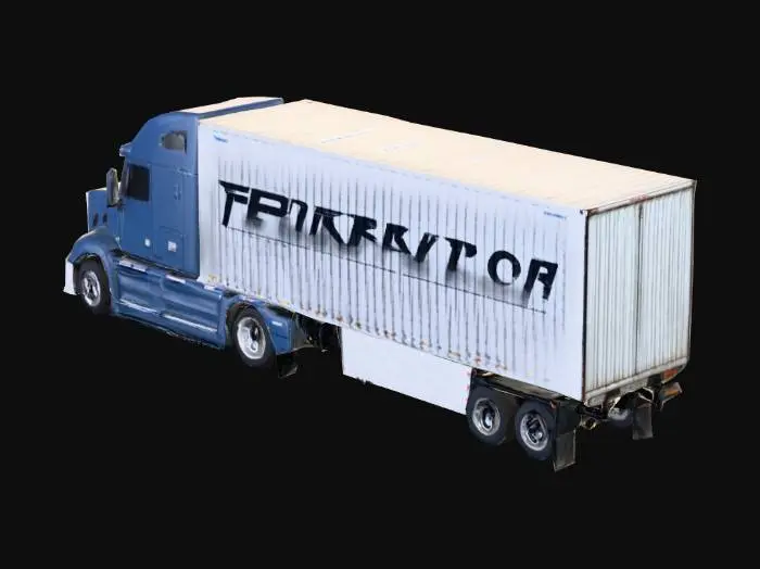 3D model for Blue Freightliner.