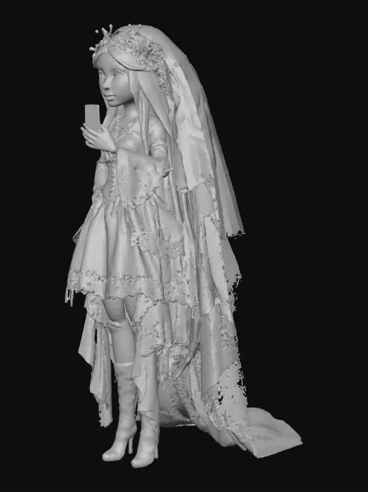 3D model for Gothic Bride Selfie