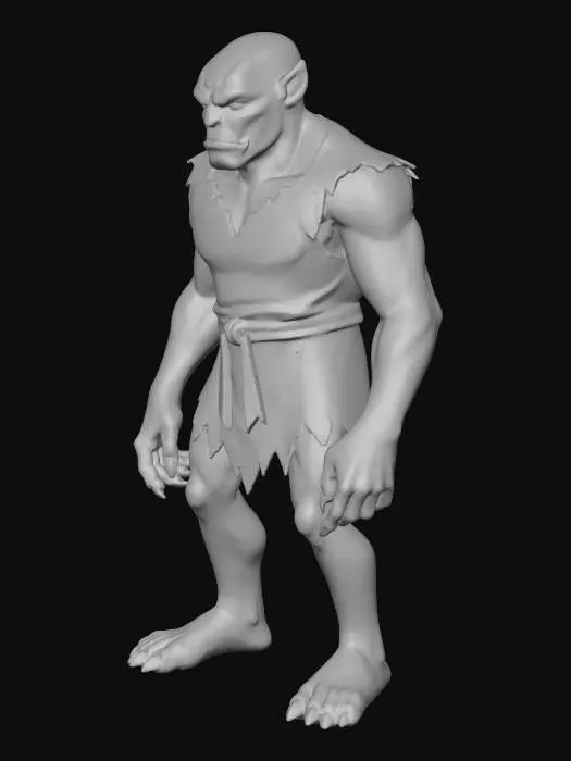 3D model for Green Ogre Warrior