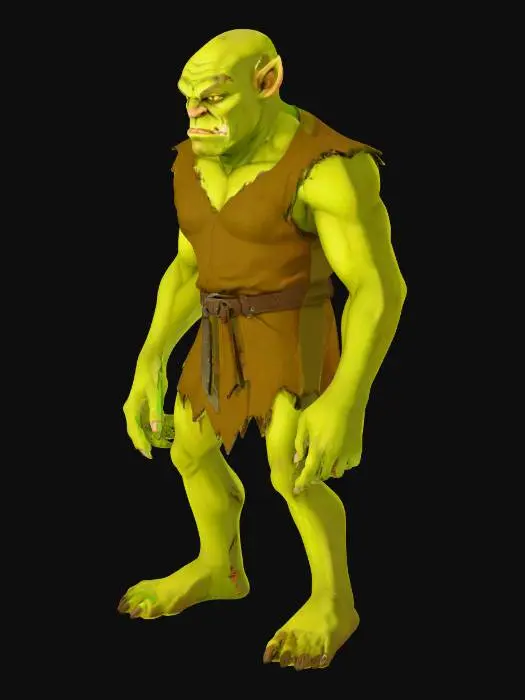 3D model for Green Ogre Warrior