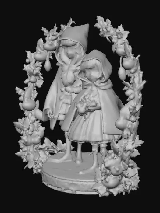 3D model for Winter Red Riding Hoods