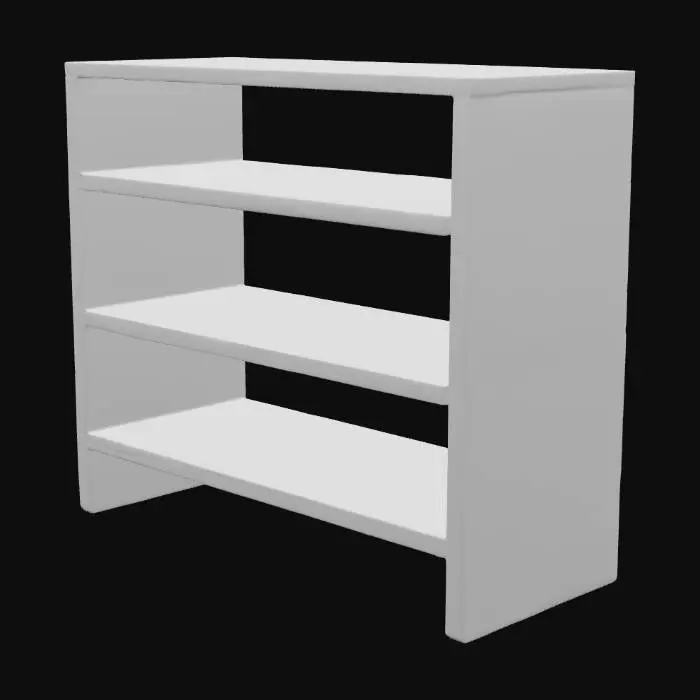 3D model for Wooden Bookshelf