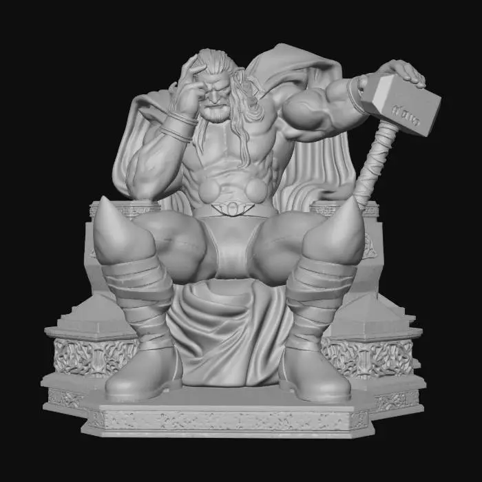 3D model for Contemplative Thunder God