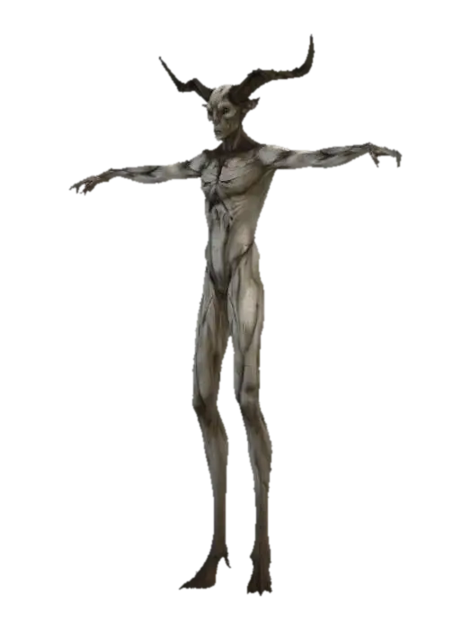 The Horned Apparition - Diablo 3D model, vytvořený pomocí AI