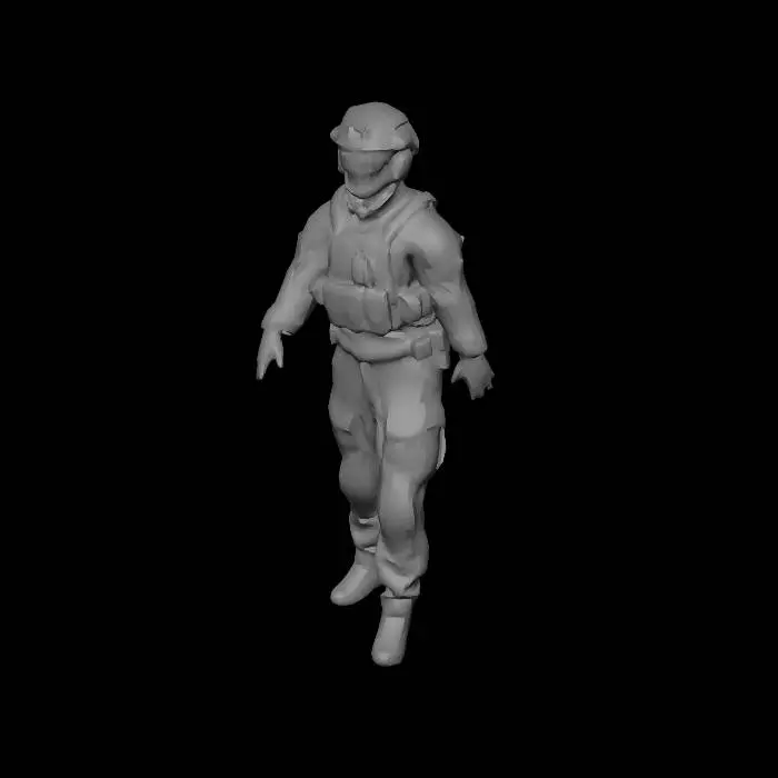 3D model for Skull Masked Soldier