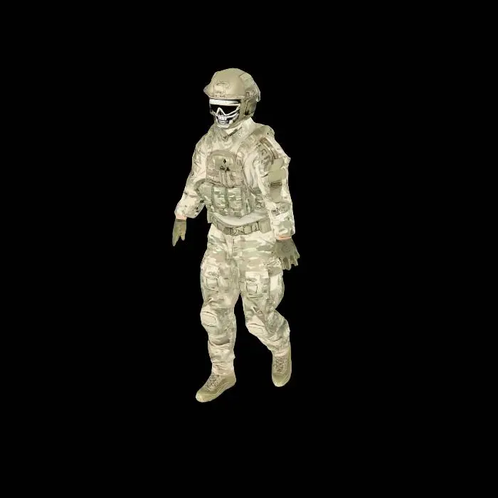 3D model for Skull Masked Soldier