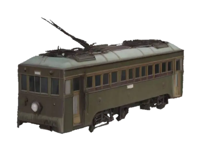 Japanese Old Train - Railway 3D model, vytvořený pomocí AI