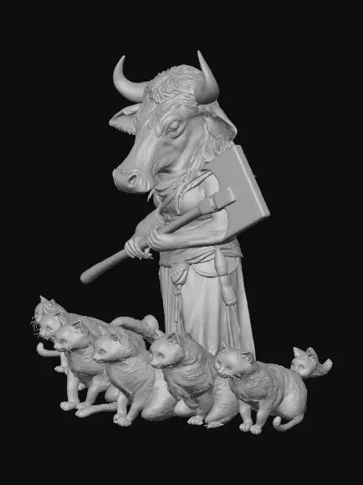 3D model for Crazy Cat Cow