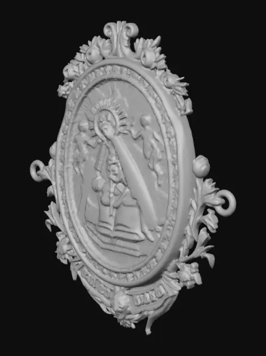 3D model for Madonna and Child Medal