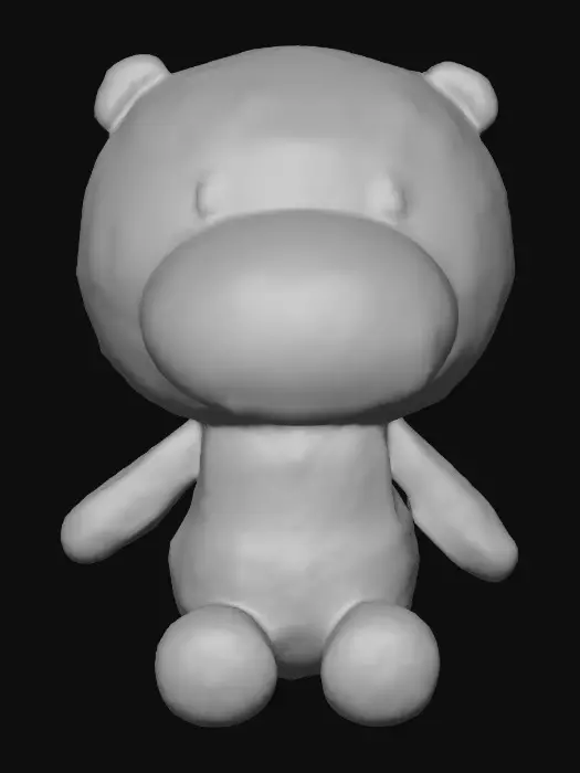 3D model for Green Hippo Plush