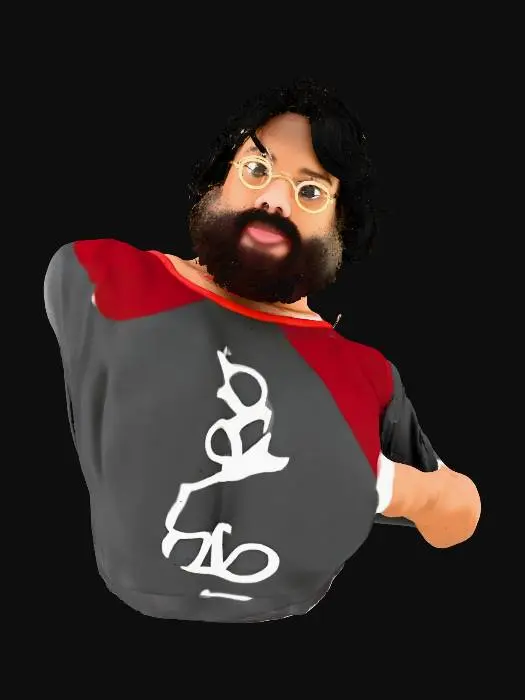 3D model for Man With Glasses Looking Down