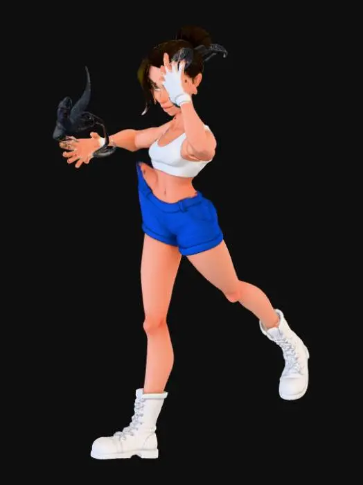 3D model for Neon Warrior