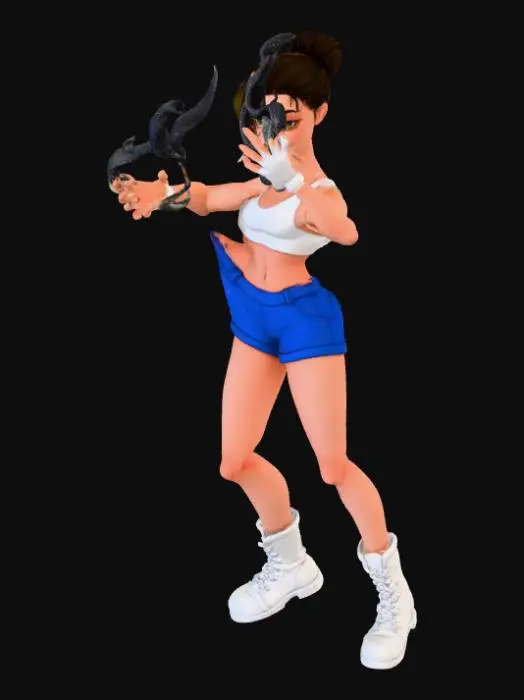 3D model for Neon Warrior