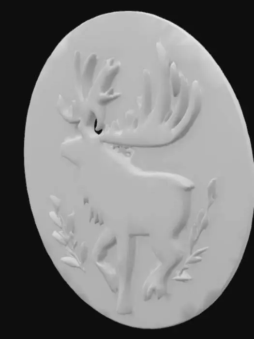 3D model for Elk Emblem, #emblem#