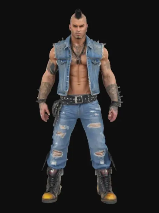 3D model for Punk Warrior