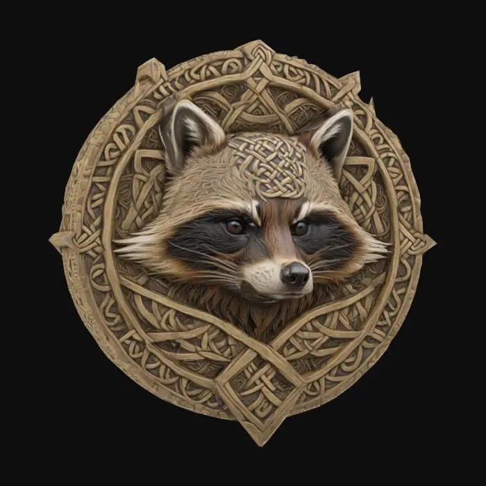 3D model for Raccoon Mandala, #emblem#