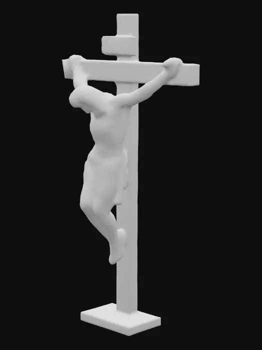 3D model for The crucifixon of Jesus Christ in grave detail
