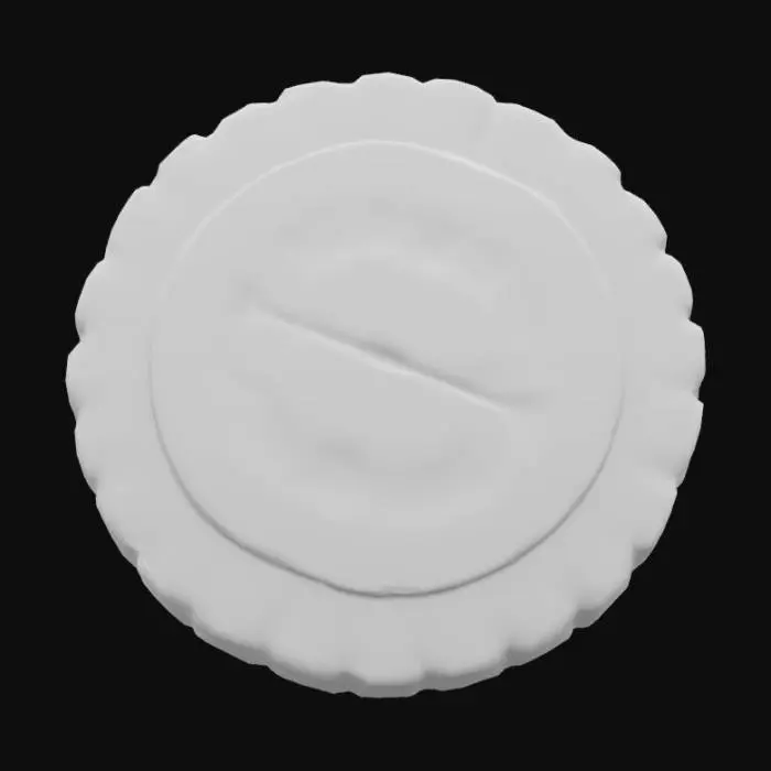 3D model for Stylized round stone platform spooky medieval ancient ruin